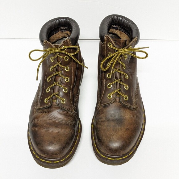 Vintage Dr Martens Boots 939 Ben US Men 9 EU 39 Brown Leather England 90s Y2K - Picture 3 of 10